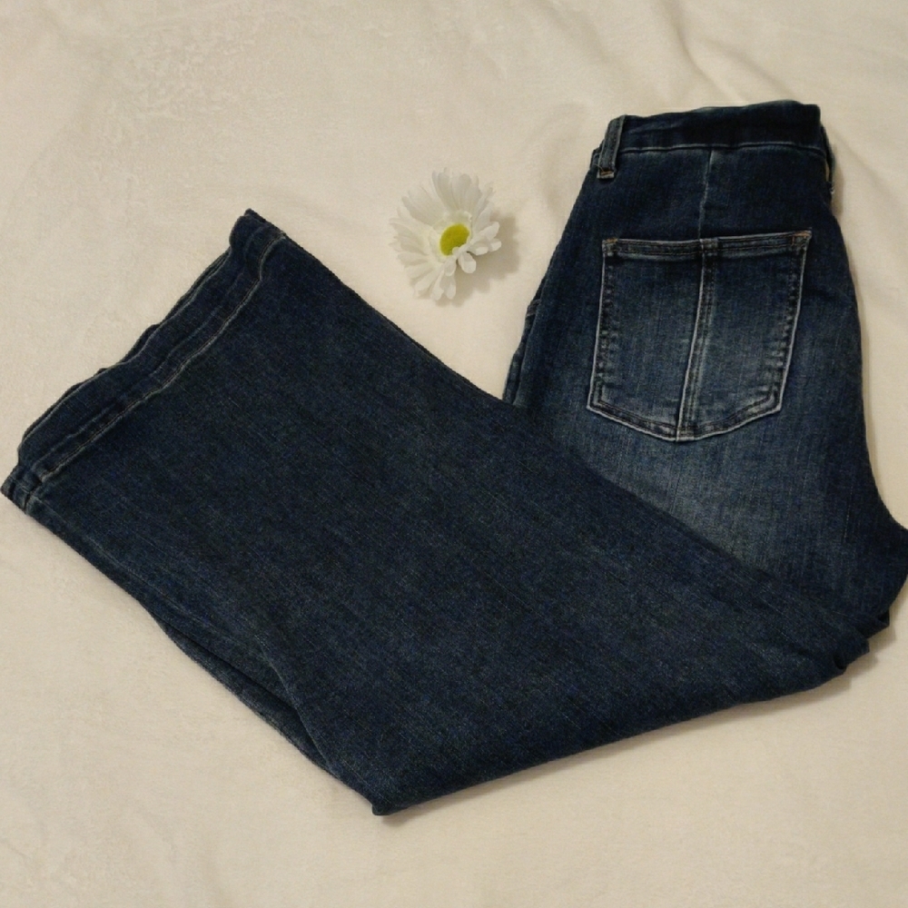Kut from the Kloth Dark Wash Wide Leg Jeans - Picture 13 of 14
